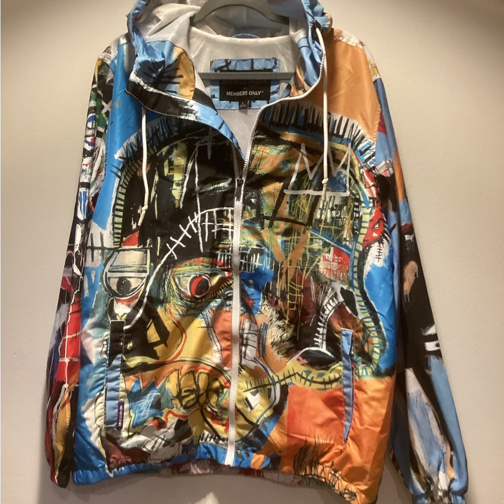 NWOT Jean Michel Basquiat + Memebers Only windbreaker Y2K Vintage